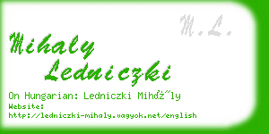 mihaly ledniczki business card